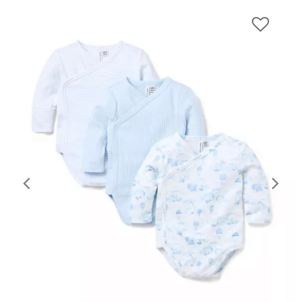 {Janie & Jack} Baby Blue and White Long Sleeve Bodysuits and Pants Set